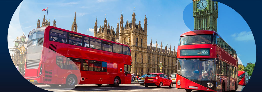 London buses in front of Big Ben