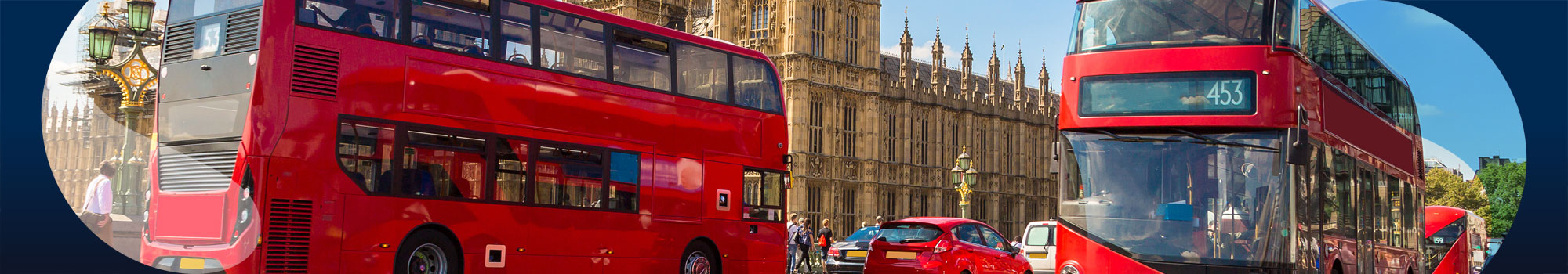 London buses in front of Big Ben